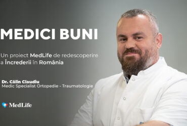 [Medici buni] Dr. Claudiu Călin, medic specialist ortopedie-traumatologie la Spitalul de Ortopedie MedLife: „Prioritizez relația mea cu pacientul. Sunt cel mai mare fan al omului“ (VIDEO)