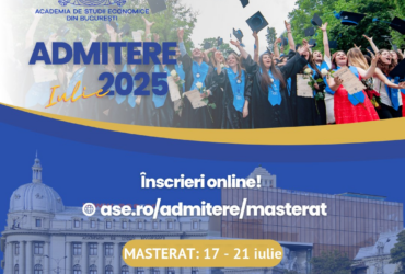 Joi, 17 iulie, ASE dă startul Admiterii la programele universitare de Masterat
