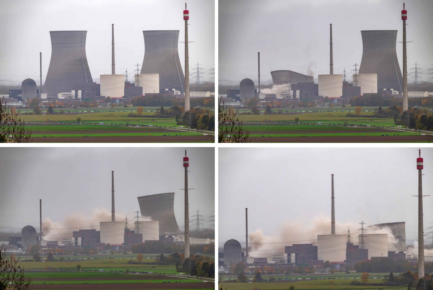 VIDEO Germania demolează turnurile de răcire ale unei centrale nucleare dezafectate, ca parte a planului său de renunțare la energia atomică