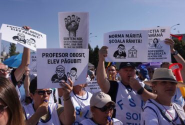 Protest al sindicaliștilor din Educație, miercuri, în fața Ministerului. Ce îi nemulțumește