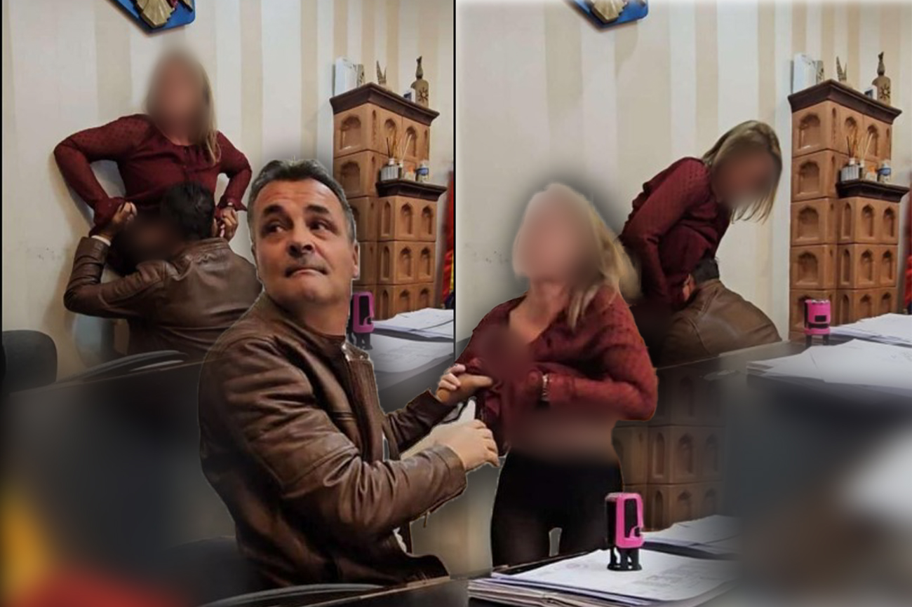 Primarul acuzat de agresiune sexuală și viol după apariția unor imagini din biroul său, plasat în arest la domiciliu