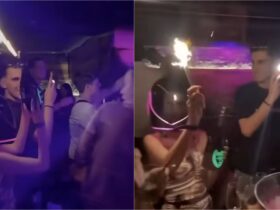 VIDEO Imagini de promovare a barului care a ars în Elveția arată cum erau servite sticle de băuturi cu artificii în ele VIDEO Imagini de promovare a barului care a ars în Elveția arată cum erau servite sticle de băuturi cu artificii în ele